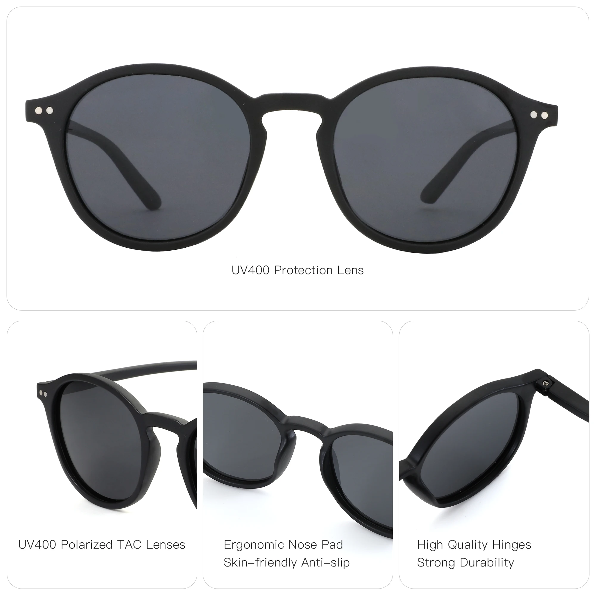ZENOTTIC-Óculos polarizados vintage para homens e mulheres, tons redondos, óculos de sol para condução ao ar livre, clássicos e retrô, designer de