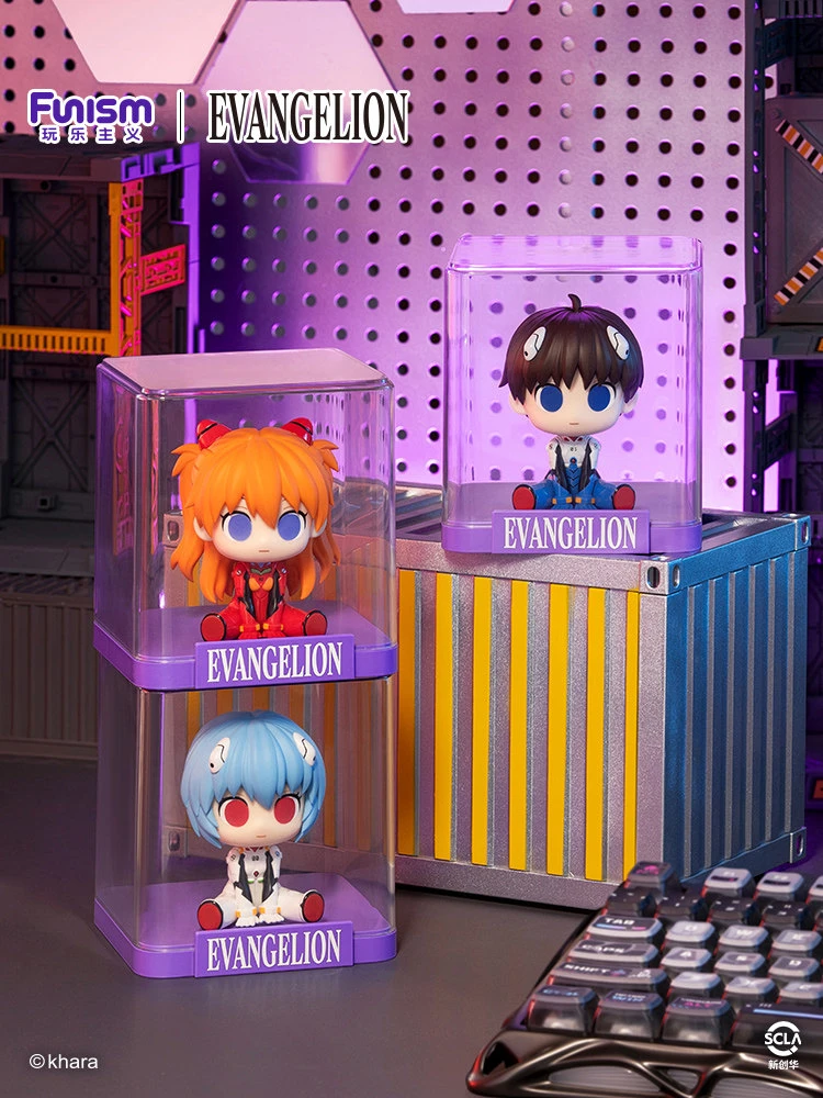 Genuine Funism Neon Genesis Evangelion Squishy Mini Figure Blind Box Eva Little Cute Complement Plan Asuka Langley Shikinami Toy