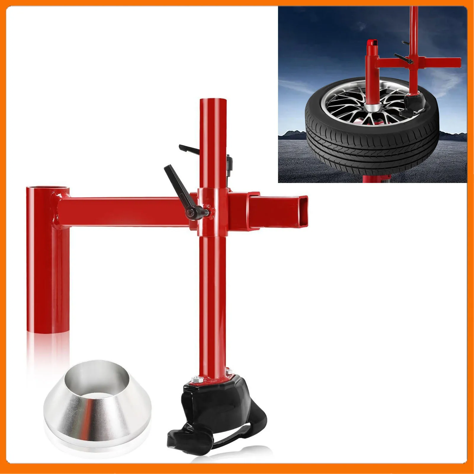 

Manual Tire Changer Duck Head Kit Enhanced Efficiency Friction Carbon Steel Manual Tire Mounting Kit for 16 To 21 Inch Car Tires