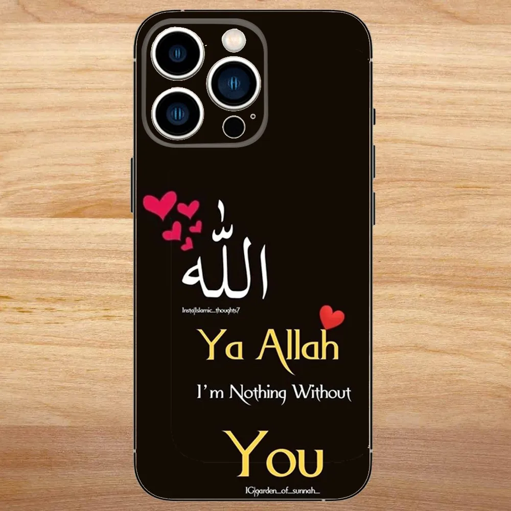 Lyrics Quotes Islamic Phone Case For iPhone15,14,13,12,11,Pro,Max,Plus,Mini,X,XS,XR,8,7,6,S,Plus,SE Soft Black Case