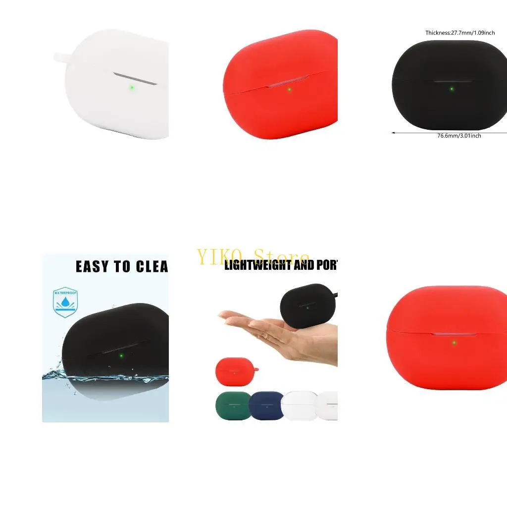 K32C Flexible Silicone Protector Case Housing For Buds 4 Wireless Earbud Shockproof Cover Scratch Resistant Sleeve Daily Use