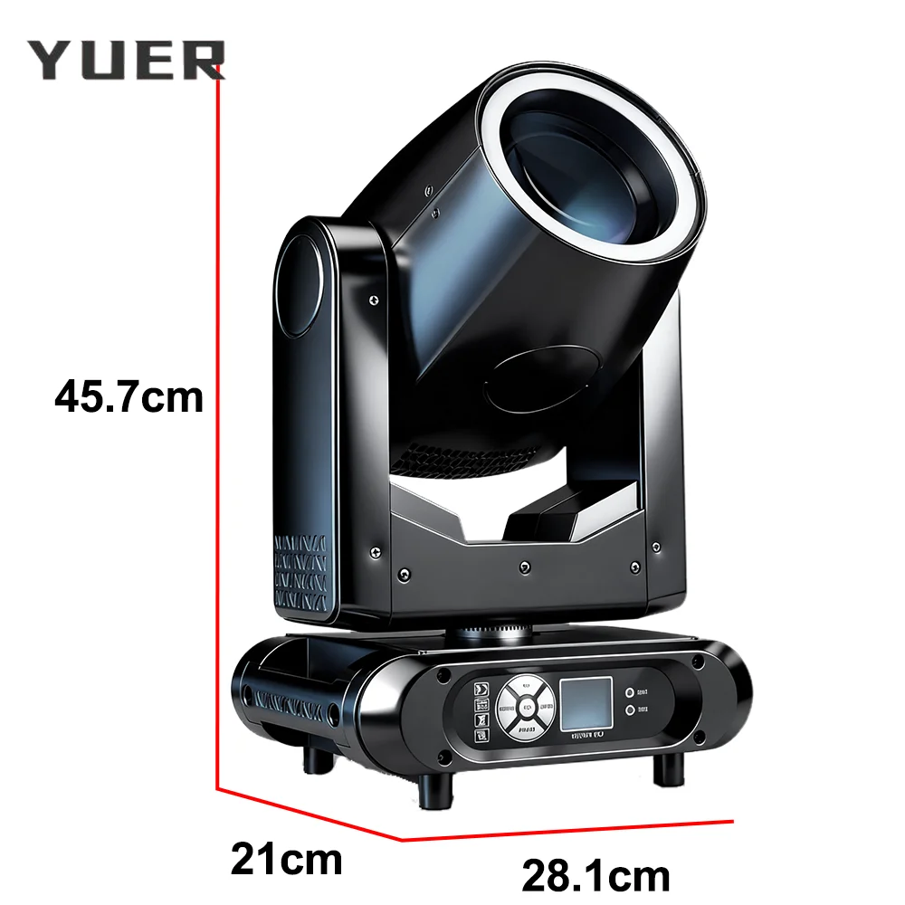 300 واط LED شعاع تتحرك رئيس ضوء مع حلقة قوس قزح تأثير 8 + 18 المنشور 12 ألوان ضوء المرحلة DMX512 ل DJ ديسكو نادي الحفلات بار