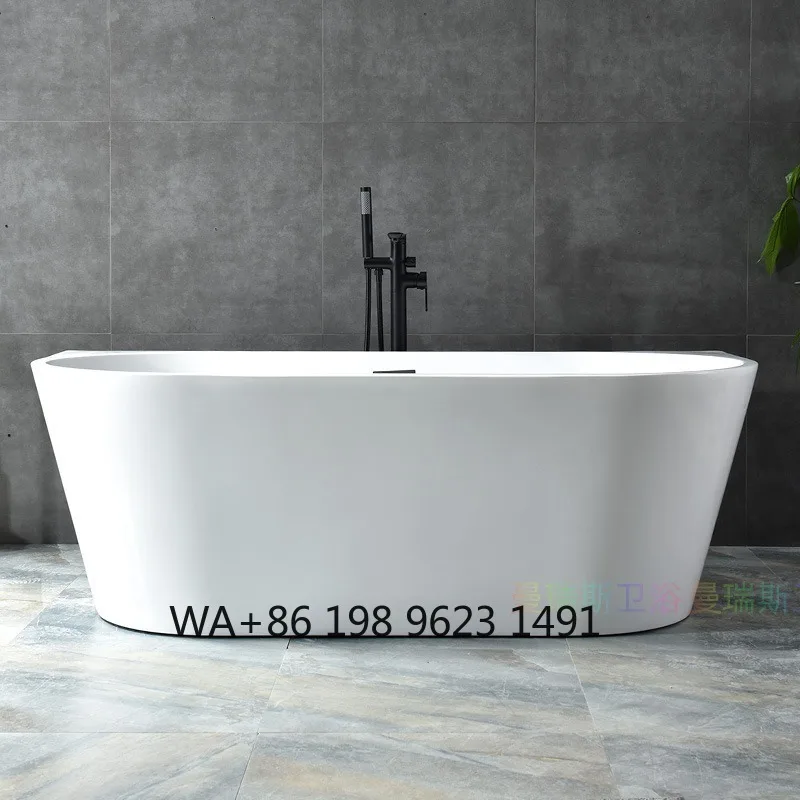 

1.7m One-piece Freestanding Acrylic Bathtub Modern Bathroom Hotel Homestay Universal Large Capacity Soaking Bath Tub Wholesale