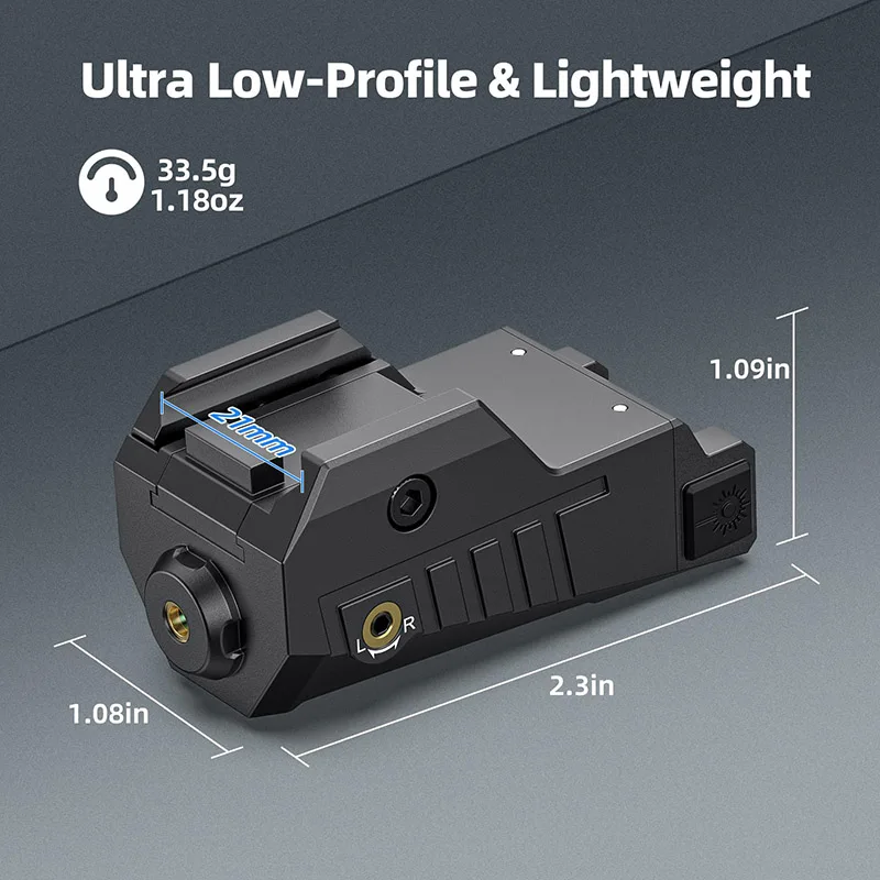 

Rechargeable Green Dot Positioning Tool Low-Profile Sight Adjustable Slid Rail Compatible with 21MM Picatinny Rail for Hunting