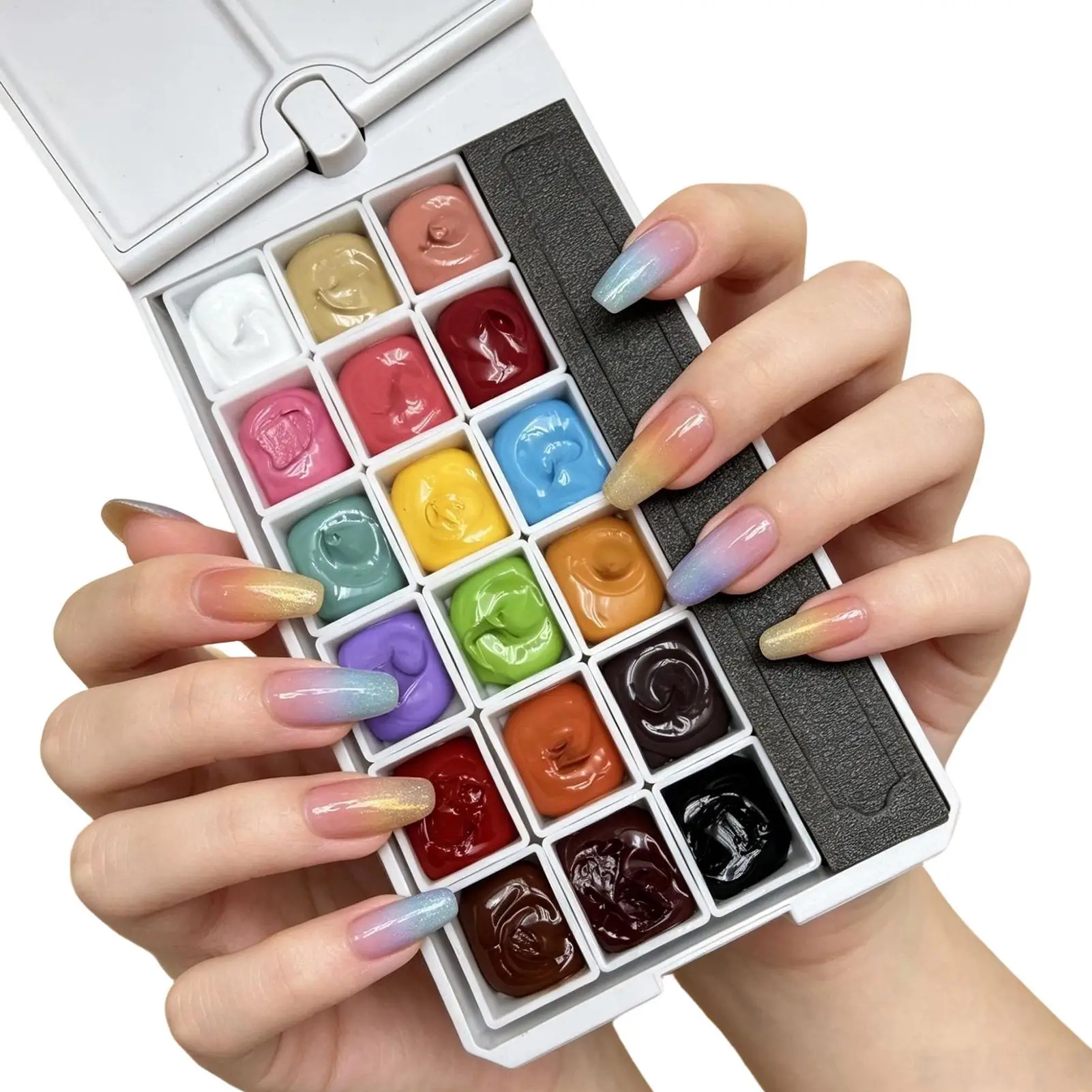 24Color Nail Gel Palette High-saturation Blush Gradient Blush Transfer Gel Patting Painting Gel Varnish Gradient Pat Gel Palette