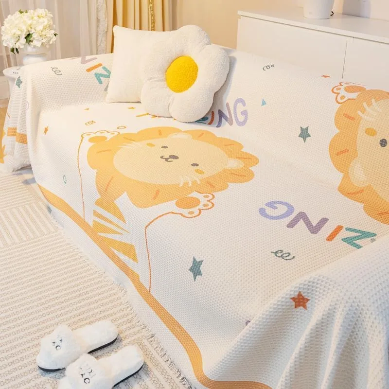Chenille Jacquard Sofa Towel Printing Two-sided Sofa Towel All Inclusive Cover Cloth One-piece Type Antislip Couch Towel Blanket