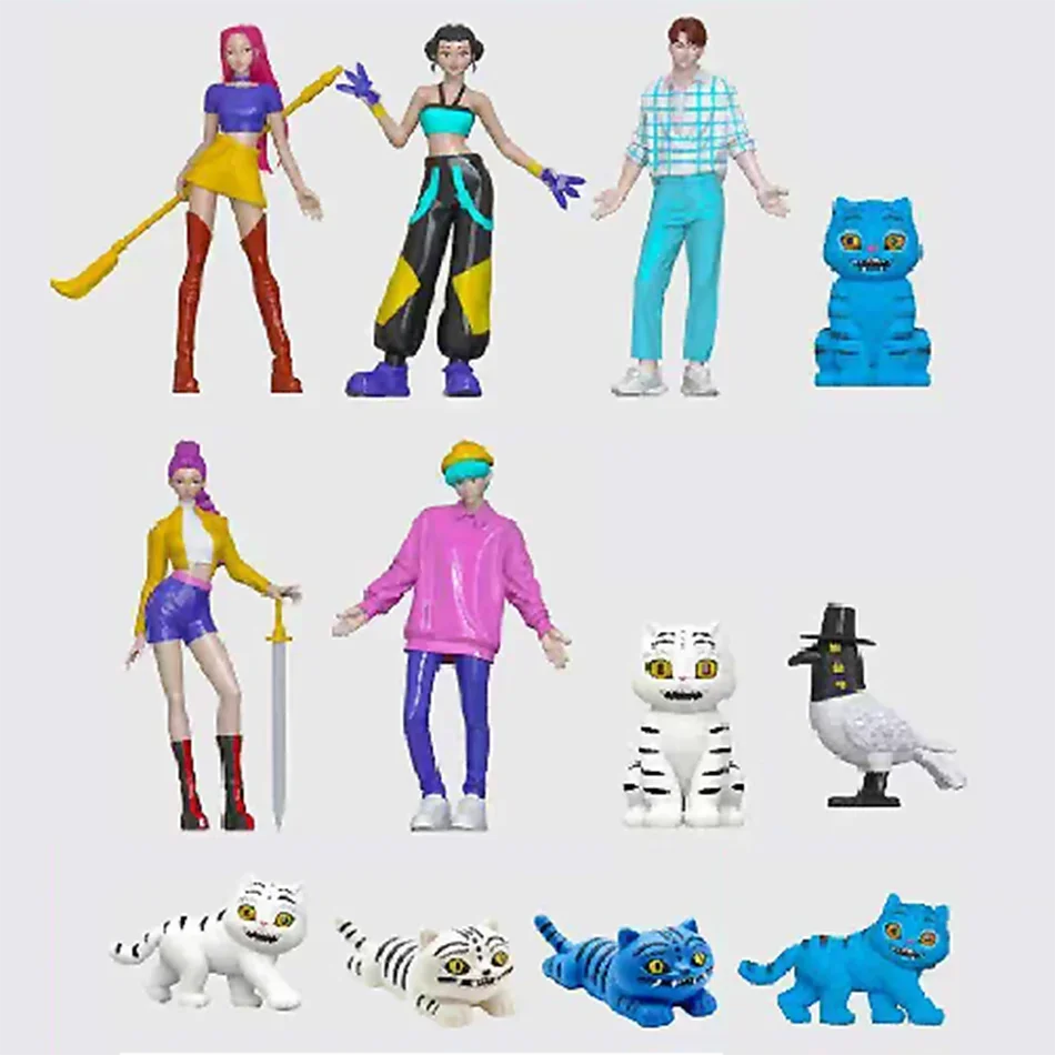 Figure Kpop Demon Hunters Anime Model Toy Cartoon Gaming Peripherals Desk Decoration Collection Figures Model Toy For Kid Gift