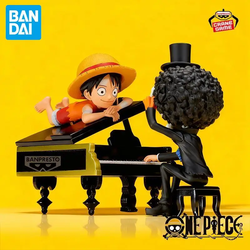

Bandai Original Banpresto One Piece Luffy Brook Action Figures In Stock Pvc Anime Statues Model Cartoon Kids Toys Festival Gifts