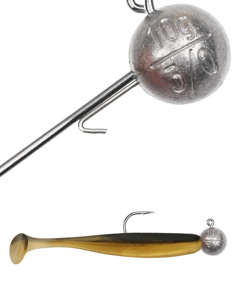 Großer Angelhaken, 7 g, 10 g, 20 g, NED-Jig-Kopfhaken, 4 x Stärkung, breiter Haken, Türköder, Bass, Mandarine, Lot 5 Stück, Ausverkauf – Detail 5