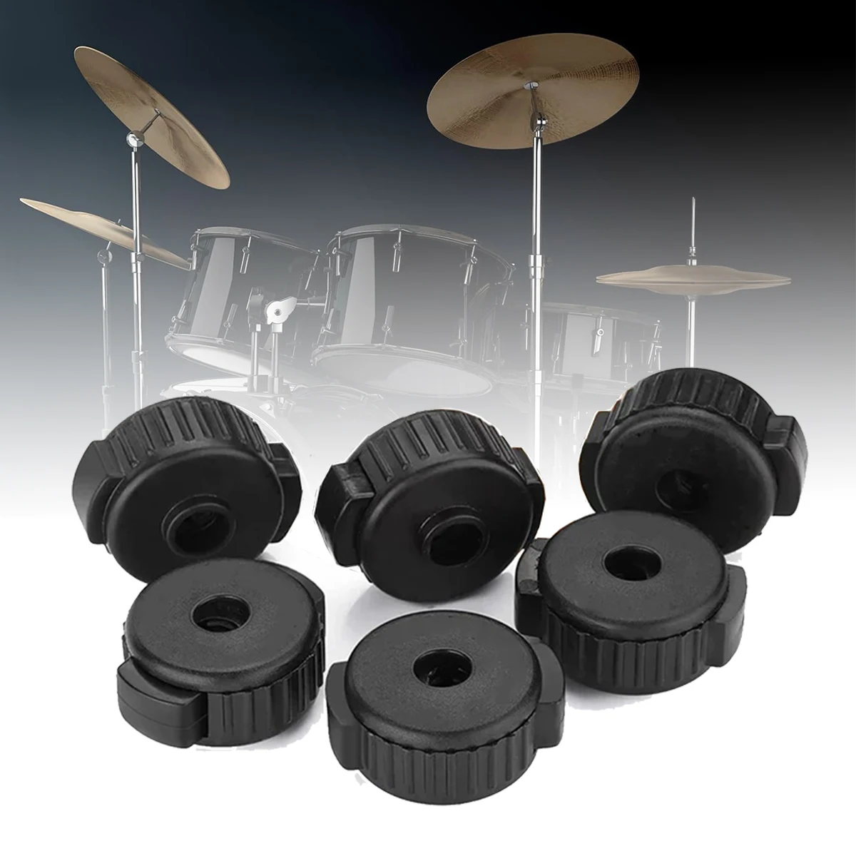 Miwayer - Tuercas de Liberación Rápida para Platillos, 6/12 Piezas, Tuercas de Plástico de 8 mm para Batería, Antioxidantes, Fáciles de Instalar, Accesorios de Percusión