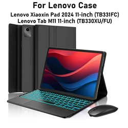 Lenovo Xiaoxin Pad 2024 11인치 TB331FC용 태블릿 케이스, Lenovo Tab M11 11인치 TB330XU/FU용 키보드 커버