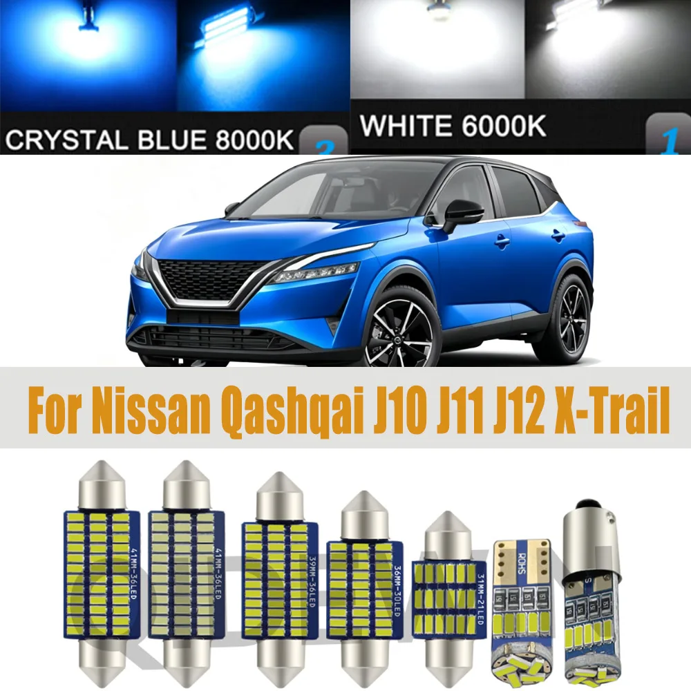 LED Interior Light Kit For Nissan Qashqai J10 J11 J12 X-Trail T30 T31 T32 T33 Kicks Juke Pathfinder Murano Patrol Y61 Y62
