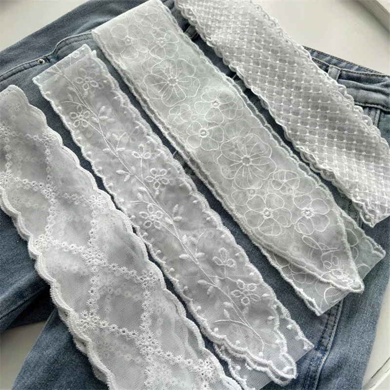 Sweet Lace Belt For Women To Match Skirts And Jeans, White Silk Belt, Long Silk Scarf, Suitable For Daily Wear