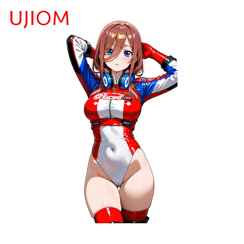 UJIOM Nakano Miku Seductive Girl Wall Sticker Anime Style Fancy Chambre Occlusion Scratch PVC Decal Suitable for Bathroom Decor