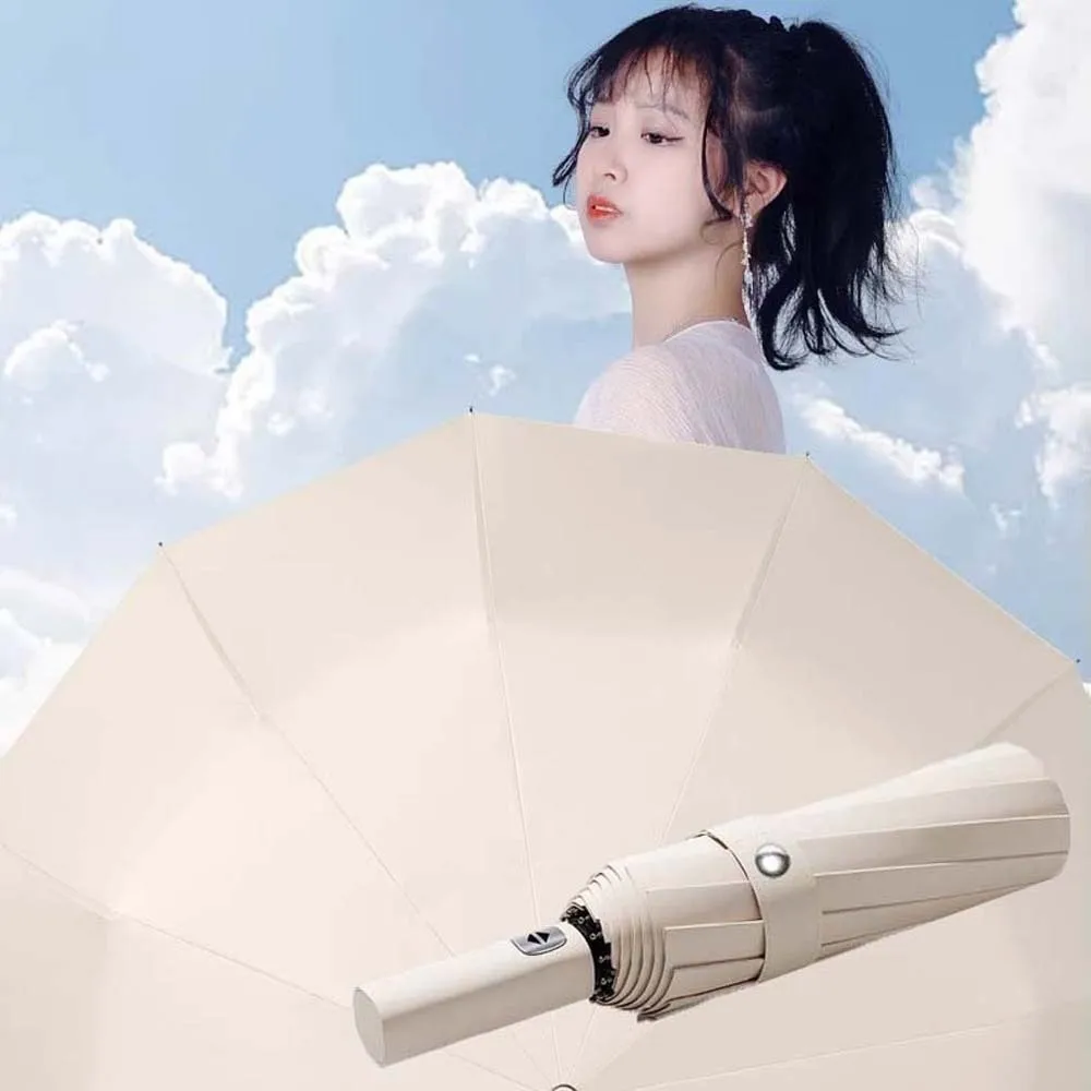 

Lightweight Automatic Umbrella High-end UV Protection Dual-use Folding Umbrella Thickened 24 Bone Support Frame