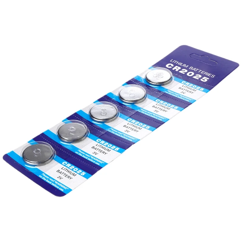 Pilas litio CR2025, batería botón 3V para placa base coche, medidores presión arterial para juguetes clave 5