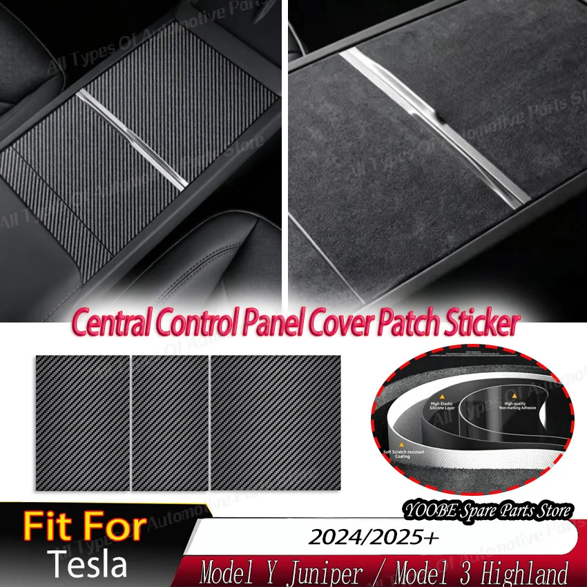 For Tesla Model Y Juniper for Model 3 Highland 2024 Car Interior Panel Cover Center Console Sticker Car Accessories Body Kits