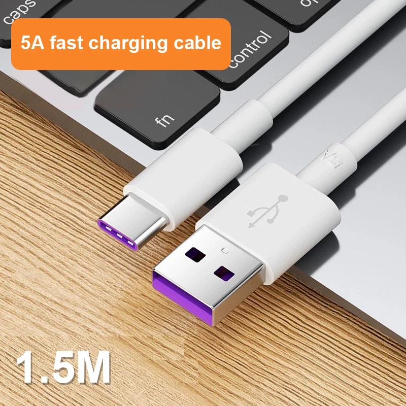 10A Fast Charging Data Cable Type-c Automatic Power Off Simple 2M Car Data Cable Suitable For Huawei Xiaomi Android Universal