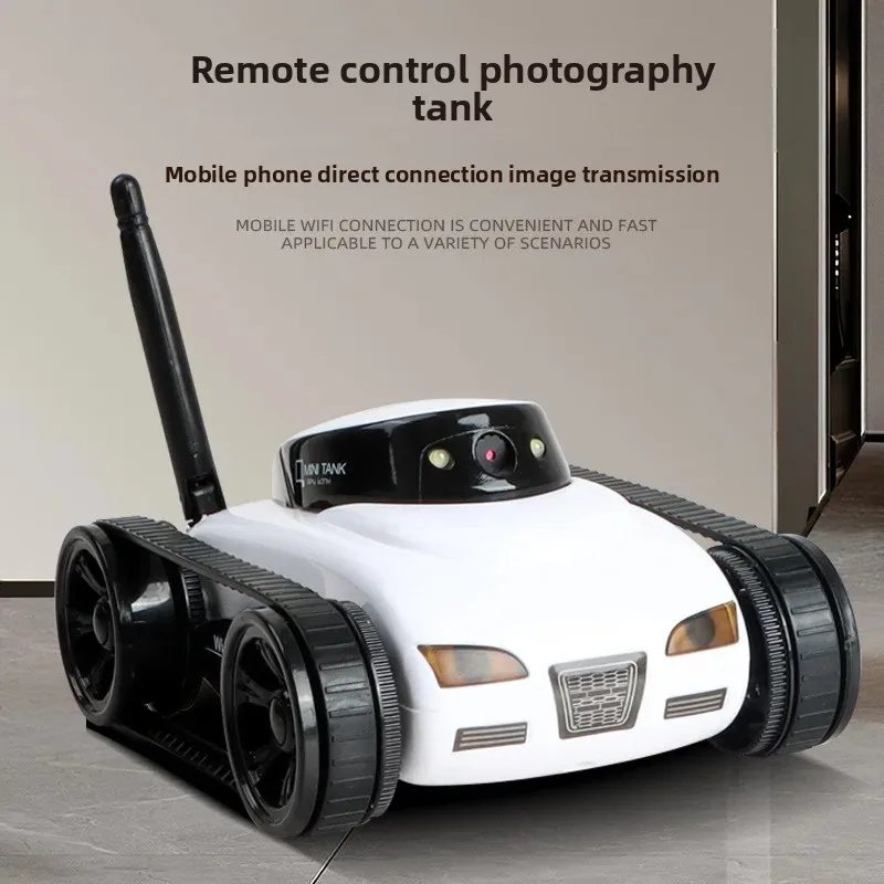 รถถังของเล่นบังคับวิทยุไร้สาย พร้อมกล้องถ่ายทอดสด ระบบเคลื่อนที่แบบตีนตะขาบ ควบคุมผ่านโทรศัพท์มือถือสี่ช่องสัญญาณ