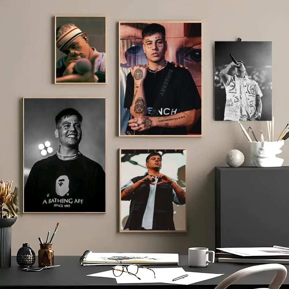 1PC D-duki Rapper Poster Self-adhesive Art Waterproof Paper Sticker Coffee House Bar Room Wall Decor