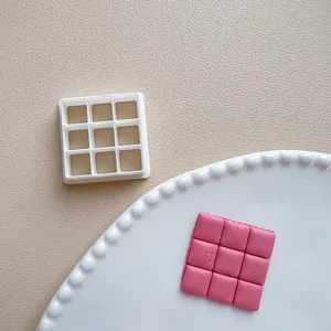 البوليمر الطين القاطع قالب اختبار لوحة ، شبكة مربعة ، صنع الأقراط ، قلادة المجوهرات ، قطع القوالب ، أدوات شريط الفخار أعلى 12 مبيعات مقبض سكين قالب الراتنج - No8