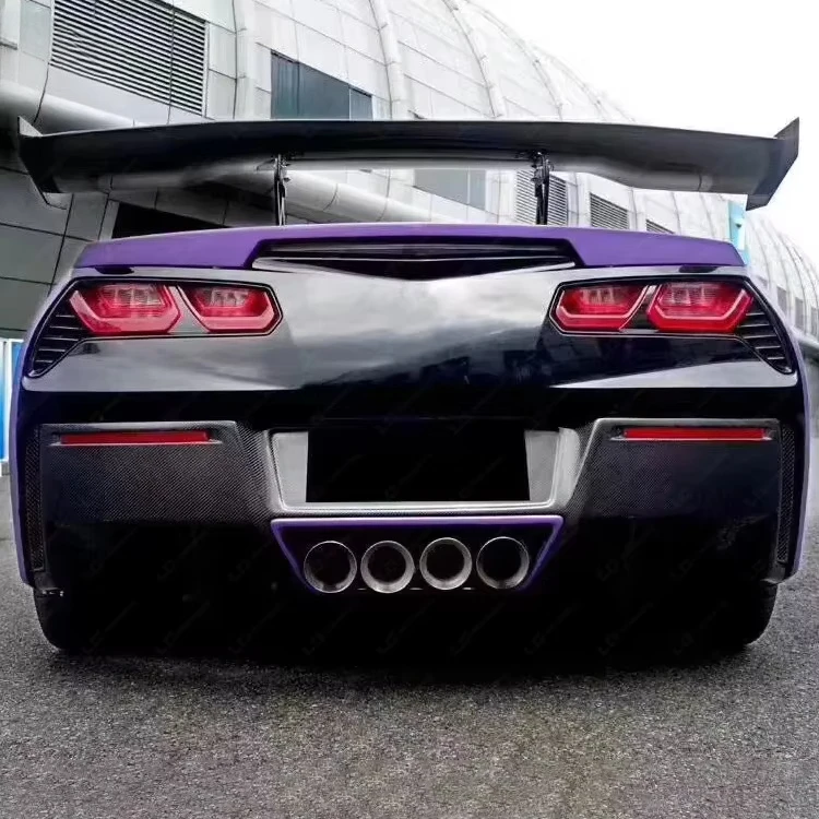 Hot Sell Carbon Fiber Rear Diffuser Lip Back Lip for Chevrolet C7 2014-2019 Facelift Rear Bumper Diffuser Car Bodykit