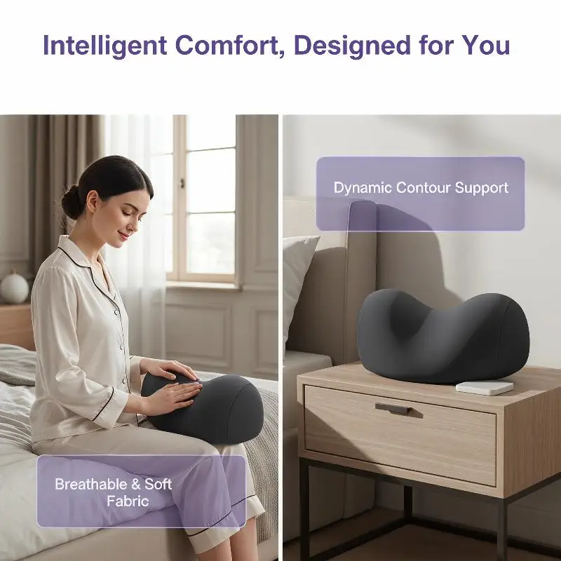 Memory Cotton Orthopedic Cervical Pillow Soft Neck Pain Relief Washable Cover for Side Back Stomach Sleepers Daily Use