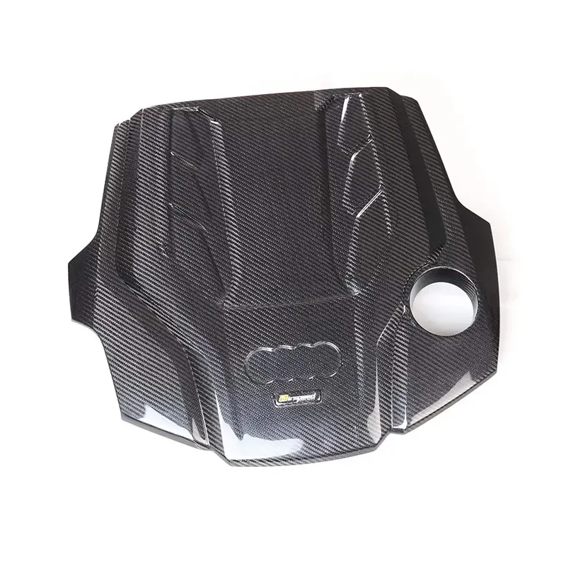Dry Carbon Fiber 3K Twill Carbon Weave Glossy Finish Clear Texture Engine Cover for Audi B9 C8 RS4 RS5 S4 S5 S6 S7 A6 A7 3.0T