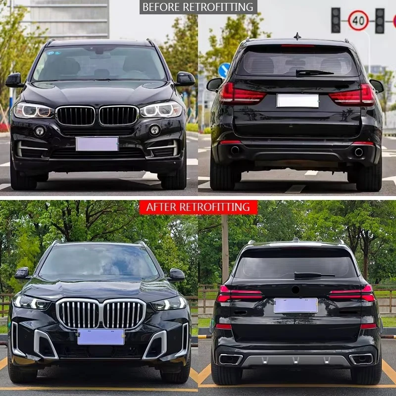 New for X5 F15 2014-2018 Front & Rear Bumper Headlights Body Kit Car Modification Upgrade Bolt-On