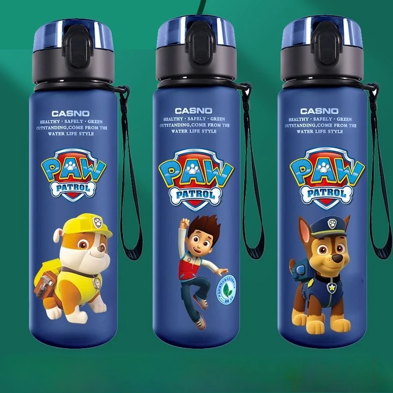 Image of 560ML oder 400ML PAW Patrol Chase Rubble Wasserbecher für Jungen und Mädchen, Niedlicher Cartoon-Becher für Kindergartenkinder, Sturzsicherer Sommer-Trinkbecher