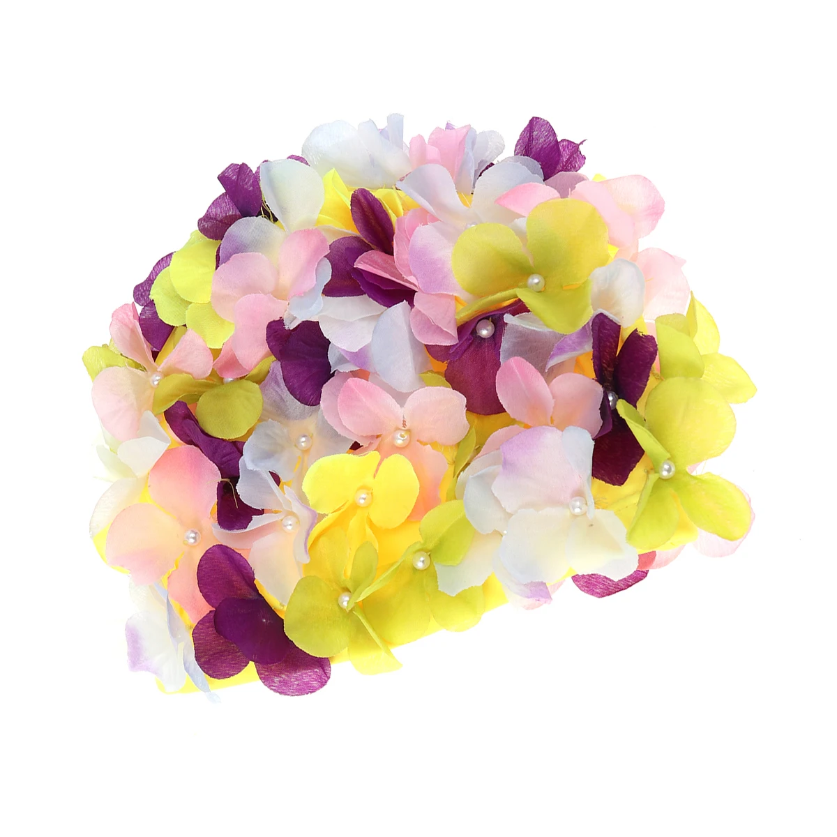 

Flower Swim Cap Swimming Hat for Women Comfortable Caps Reusable Anti S Easy to Wear Premium Cloth Sun Protection Swimsuit