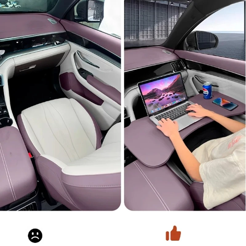 Foldable Car Laptop Table For BYD SEAL U SEALION 6 2023-2025 Portable Collapsible Dining Desk Auto Office Tray Accessories
