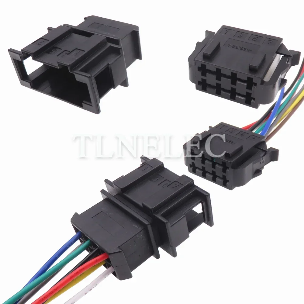 Conector de cableado automotriz de 8 pines sin sellar con cables, terminales de cableado para coche VW 191972734 191972724