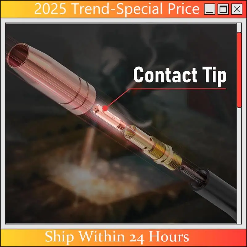 

The New 25PCS 15AK Contact Nozzle MIG Gas Shielded Welding Accessories Gas Shielded Welding Accessories 0.9 Protection Nozzle