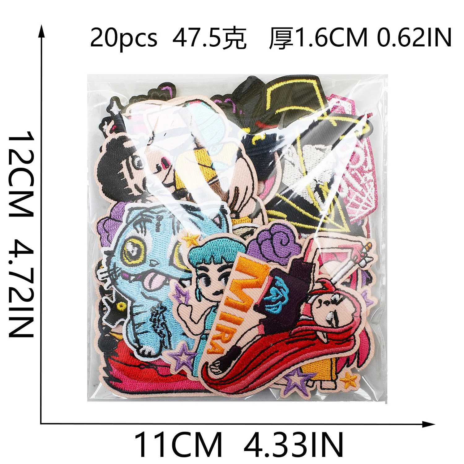 KPop بقع مطرزة على الملابس أنيمي شيطان الصيادين DIY يزين المشارب الحديد على بقع للملابس شارات الخياطة #4