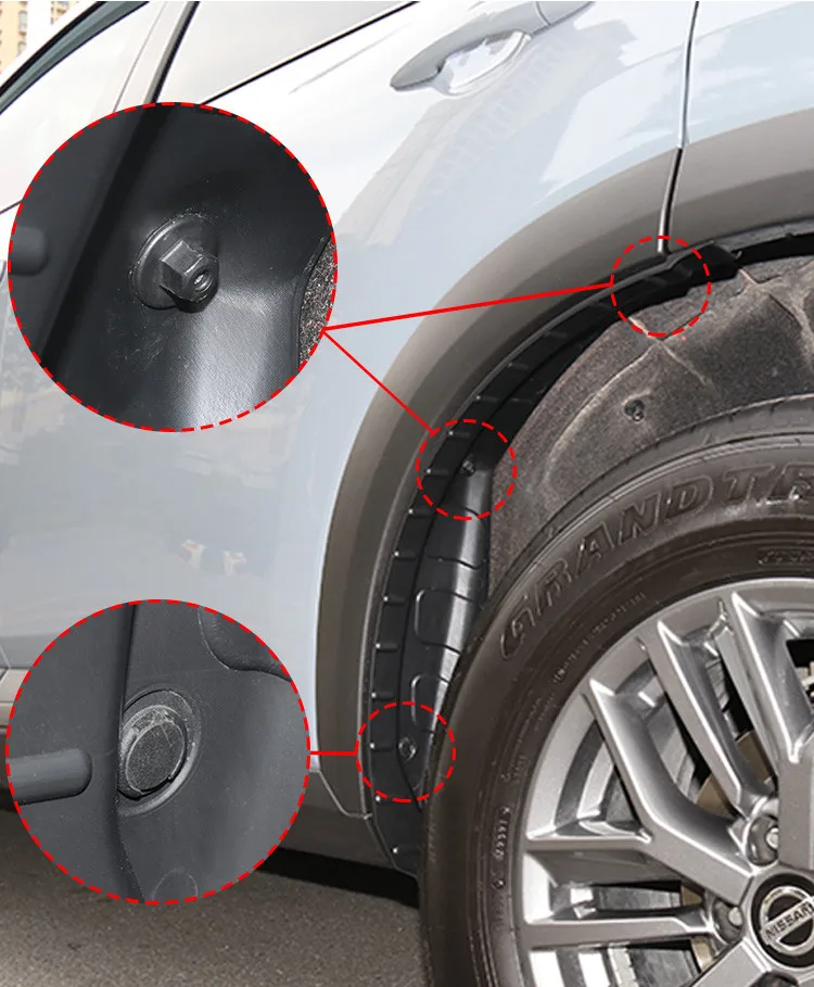 For Nissan T33 X-trail  2022 2023 2024 Four wheel protective mudguard rear wheel front lining mudguard modified accessories