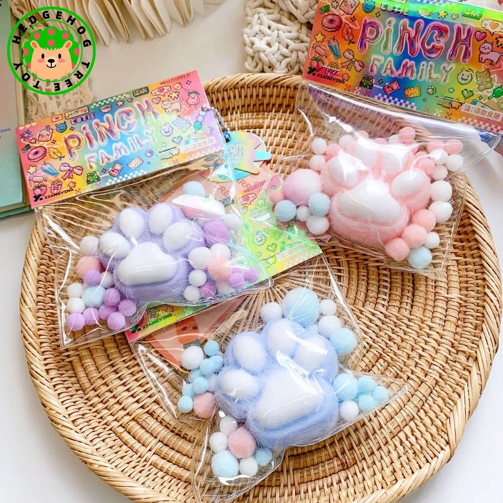 Juguetes antiestrés para aliviar el estrés, patas de gato grandes, gofres brillantes Kawaii, sensoriales, antiestrés, TDAH, juguetes blandos Mochi para adultos y niños, regalo