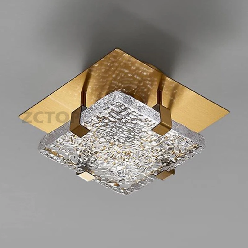 

Minimalist Luxury LED Pendant Light Home Decor Corridor Aisle Lamp Gold Stainless steel Glass Chandeliers Bedroom Bedside Light