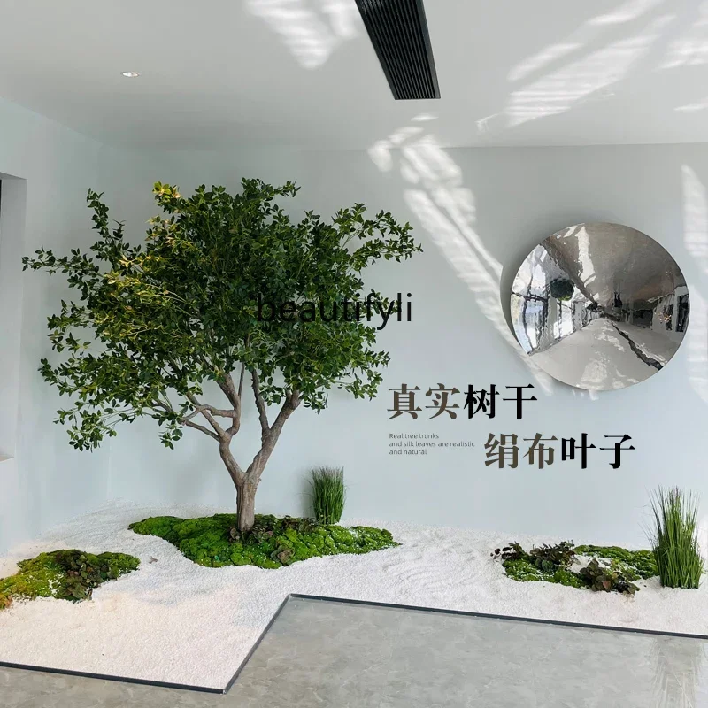 Simulation Tree Large Imitative Tree Indoor Decorative   on-the-Ground Green Plant Window Landscaping Nordic Fake Trees