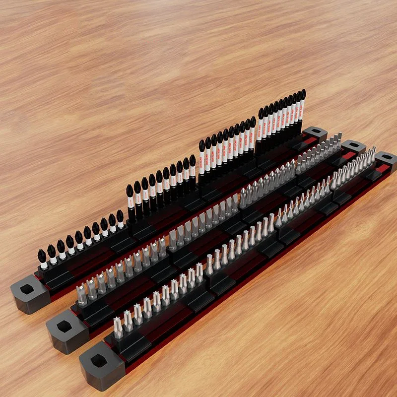 Socket Bit Organizer Magnetic Tool Holder High-grade Magnetic Aluminum Insert Bit Socket Tool Holder