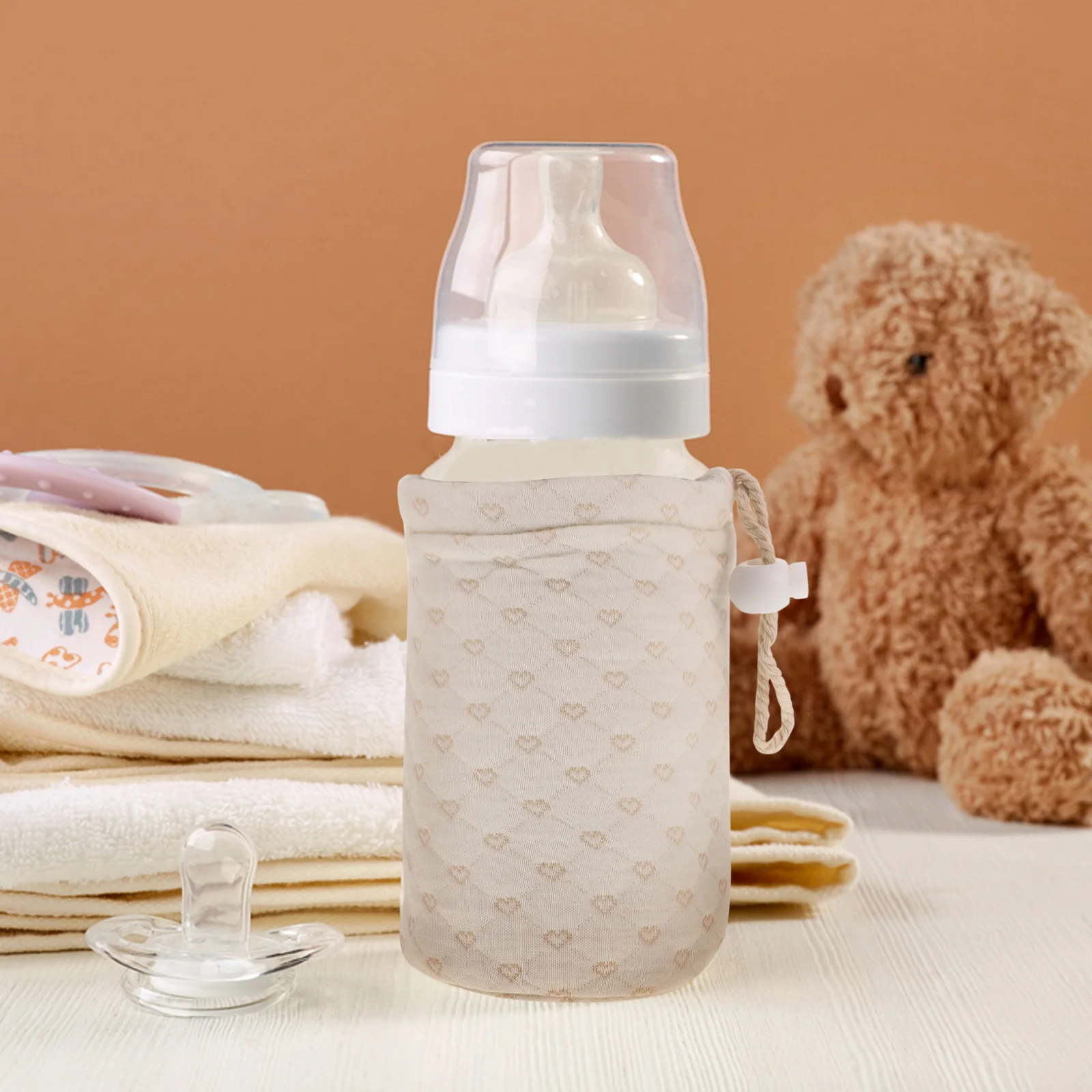 

Портативный чехол-термос для детских бутылочек из овечьего флиса для длительного сохранения тепла, совместимый со стеклянными бутылочками