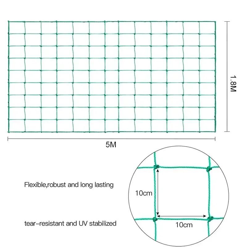 1pcs 18 Shares Plant Climbing Trellis Net, Nylon Mesh for Cucumber, Loofah, Morning Glory, Garden Climbing Netting