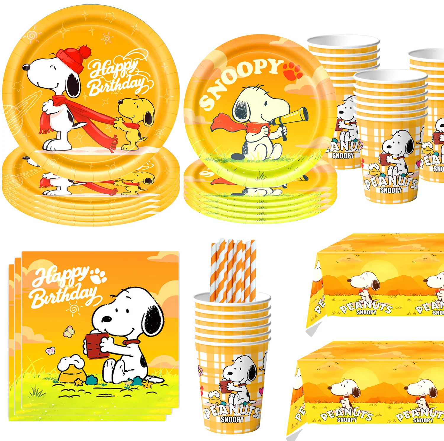 

Cartoon Dog Birthday Party Decoration Dog Disposable Tableware Tablecloth Plate Cup Napkin Kids Favor Gift Party Supplies