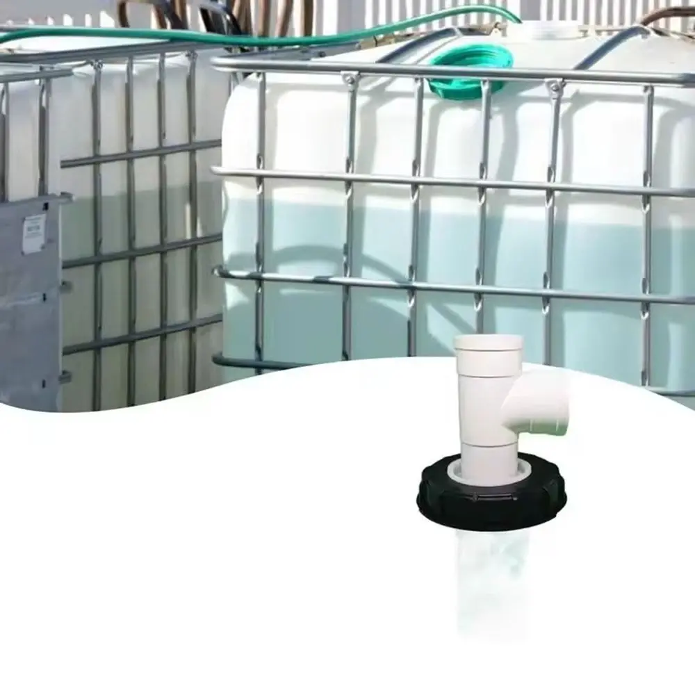 163mm IBC Ton Drum Fittings Plastic Cap T-shaped/Straight Head/Elbow/Vertical with Filter Screw IBC Tank Filter Lid Washable