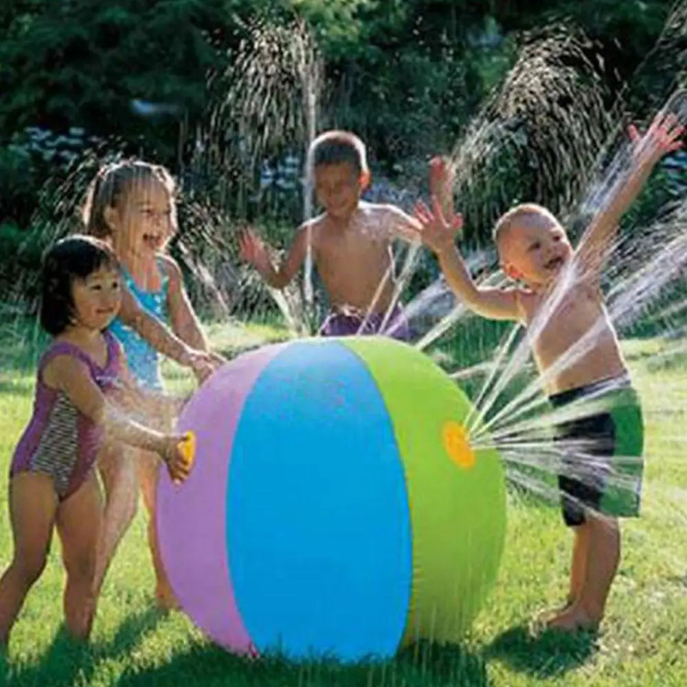 Children Outdoor Summer Funny Novelty  Outdoor 75CM  Inflatable Water Spray Ball Sprinkler Splash Kids Lawn Swim Garden Toys