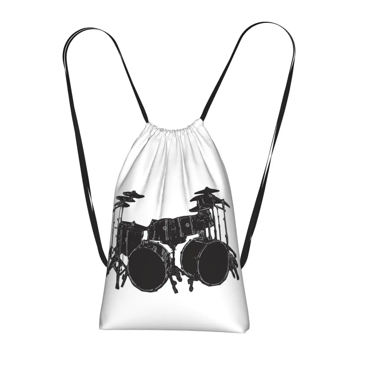 Drum Kit Drawstring Backpack hiking cycling Bag Lightweight Foldable Storage Drawstring Bag for Men Women