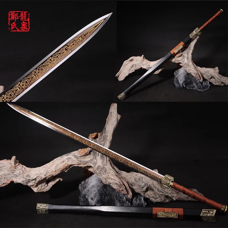 Traditional Chinese Sword, Folded Steel Blade, Hanjian, Metal Sword, Home Decoration, Novel Souvenir