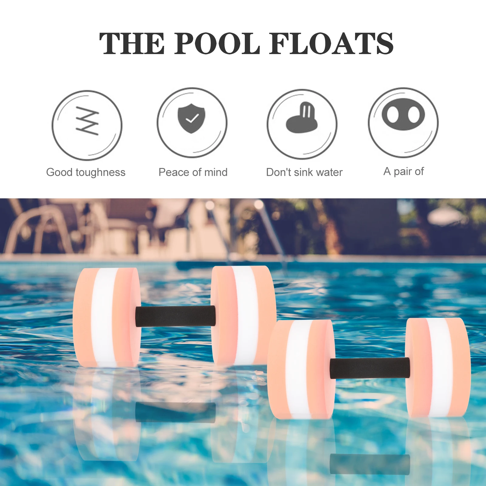 

2 Pcs Water Dumbbells Travel Exercise Dumbells Pool Swimming Portable Weights Buoy Sports Equipment