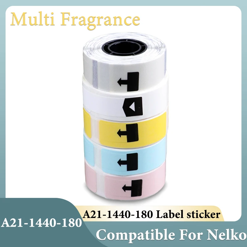 

1/3/5 Roll 1 SET A21-1440-180 TT-BU-YL-PK Label Sticker Compatible For Nelko P21 P31S Printer 14*40mm180 sheets