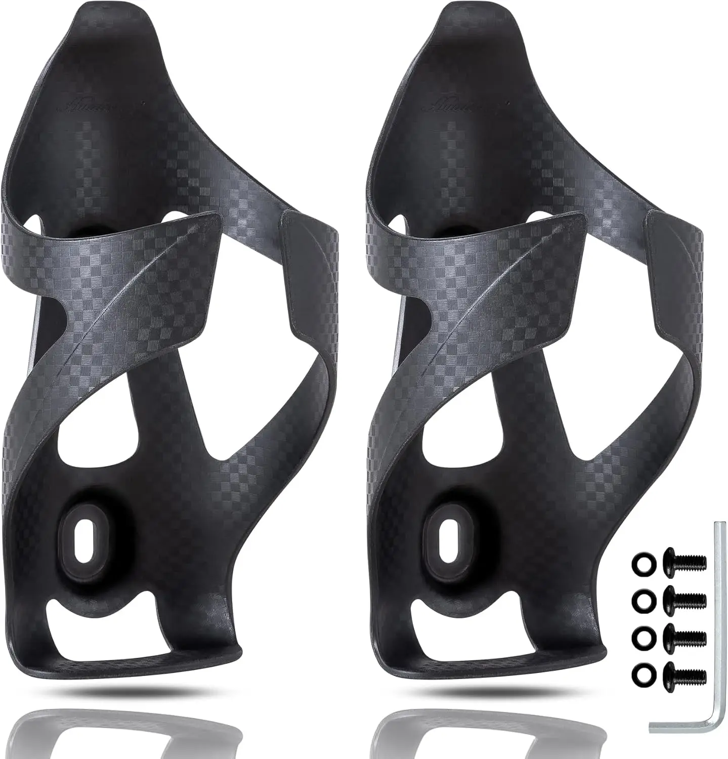 

Carbon Fiber Bike Water Bottle Cage Holder for Road Mountain Gravel e-Bike, 70-74mm Bottles, Matte Black